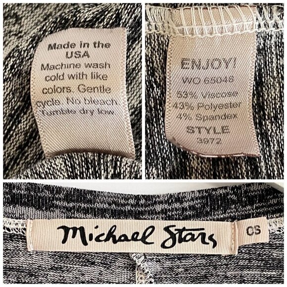 Michael Stars Marled Gray Long Sleeve Top, one size - Picture 9 of 10